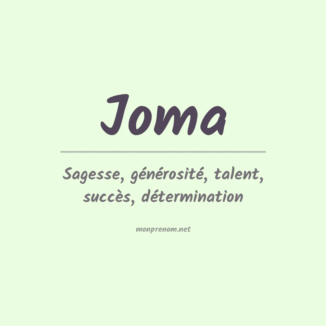 Signification du prénom Joma