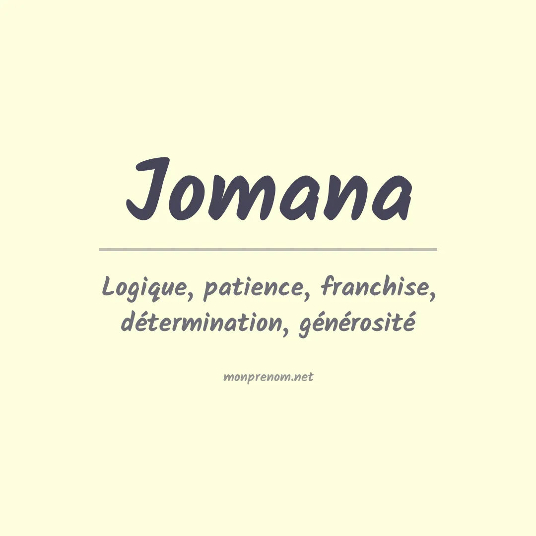 Signification du prénom Jomana