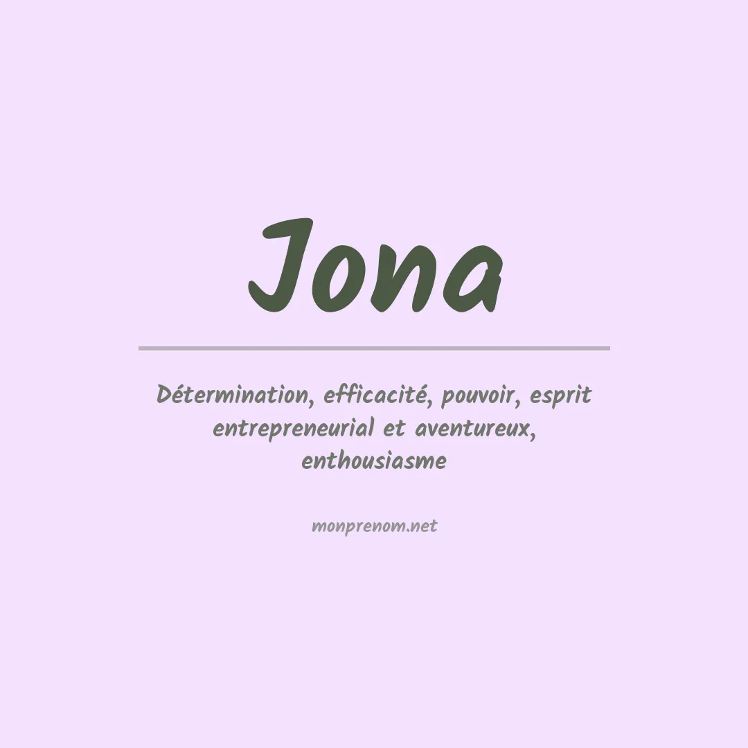 Signification du prénom Jona
