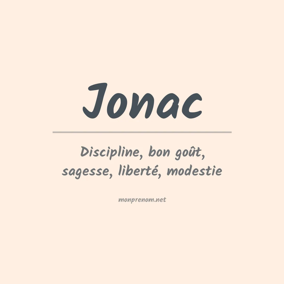 Signification du prénom Jonac