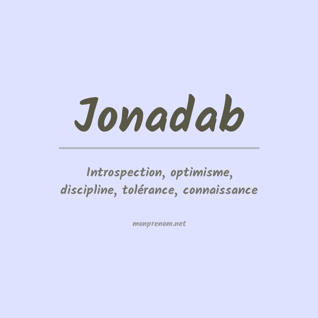 Signification du prénom Jonadab