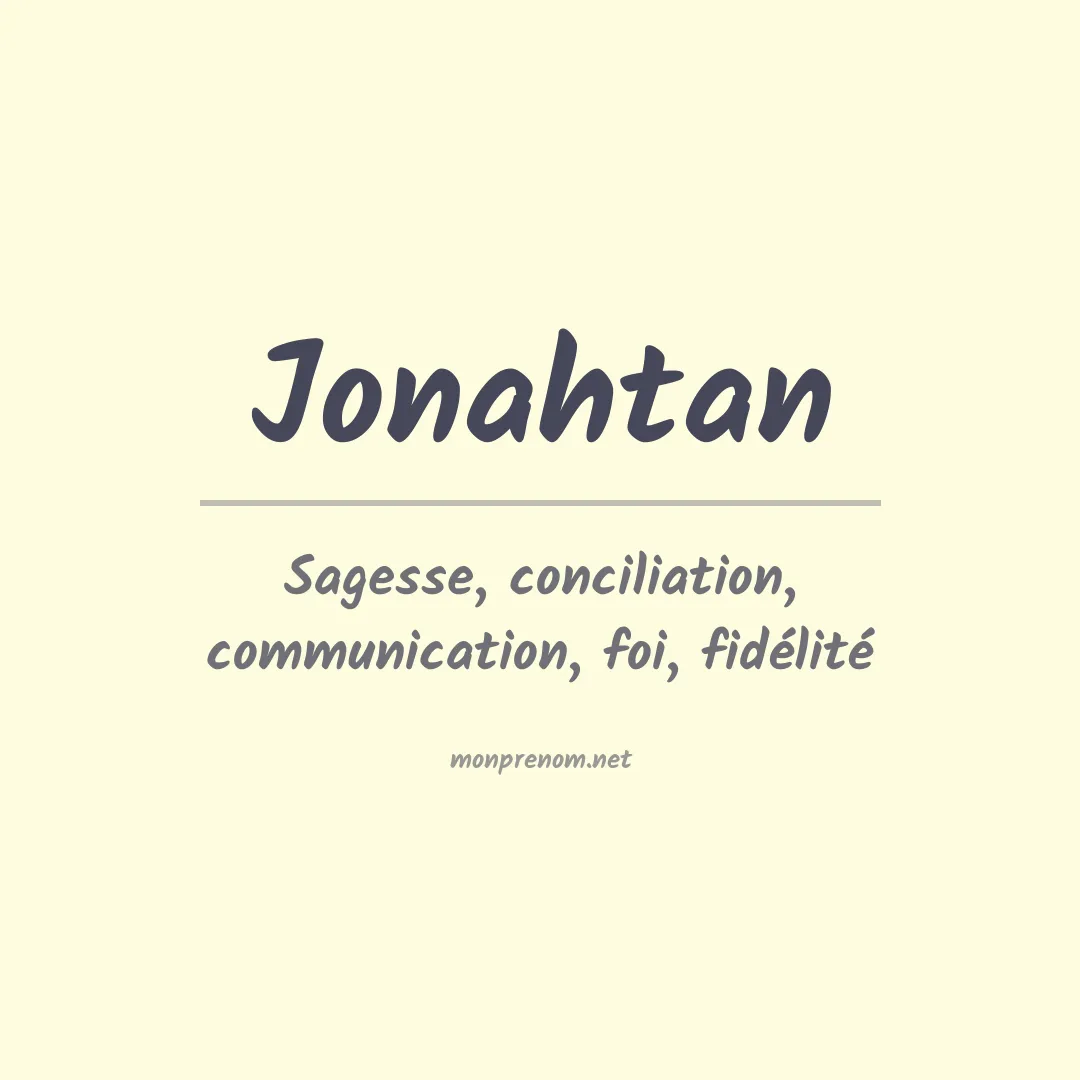 Prénom Jonahtan