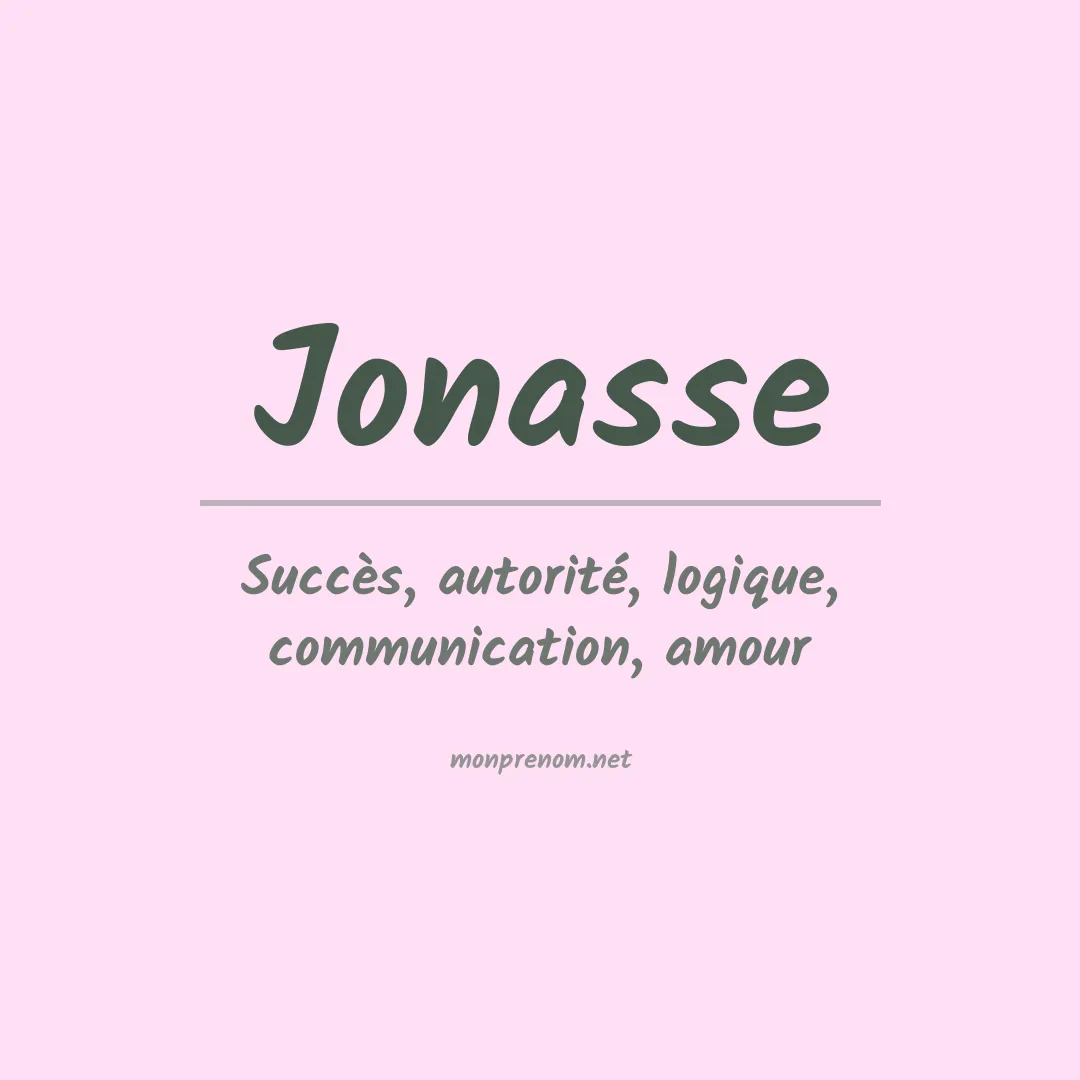 Signification du prénom Jonasse