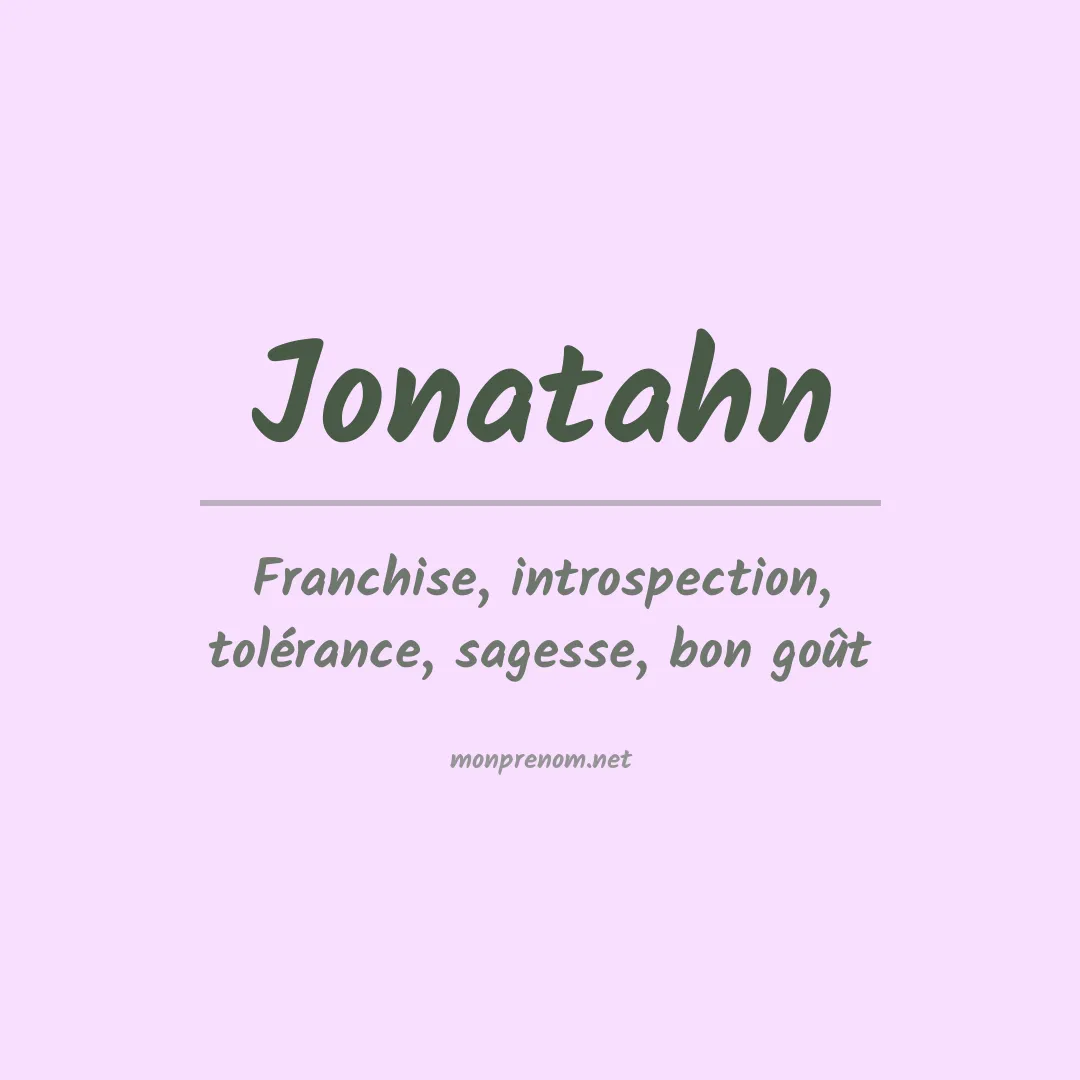 Prénom Jonatahn