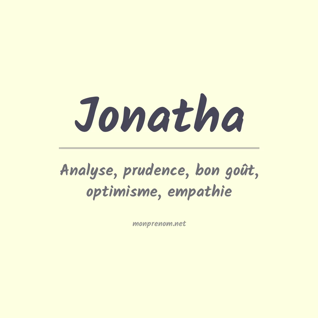 Signification du prénom Jonatha