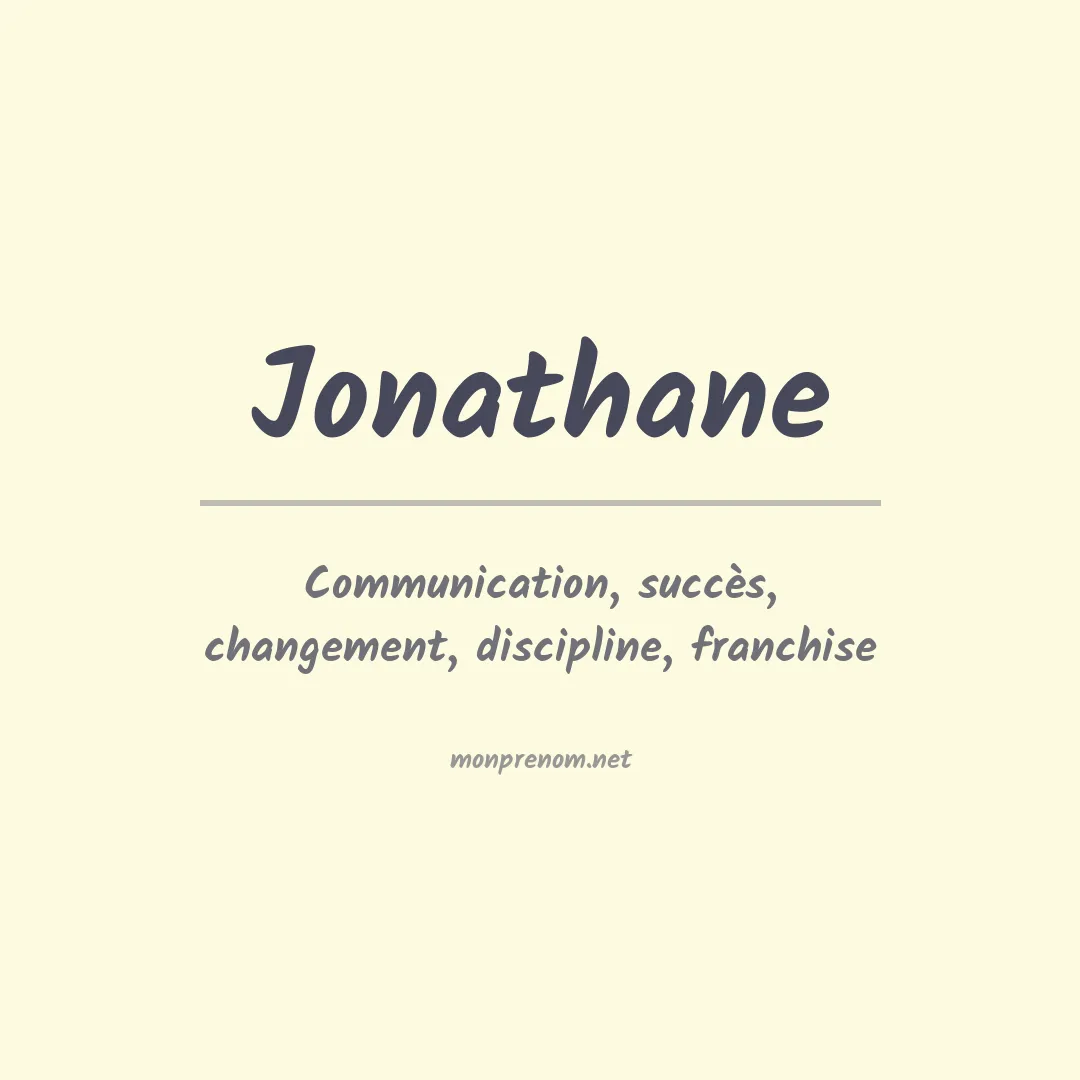 Signification du prénom Jonathane