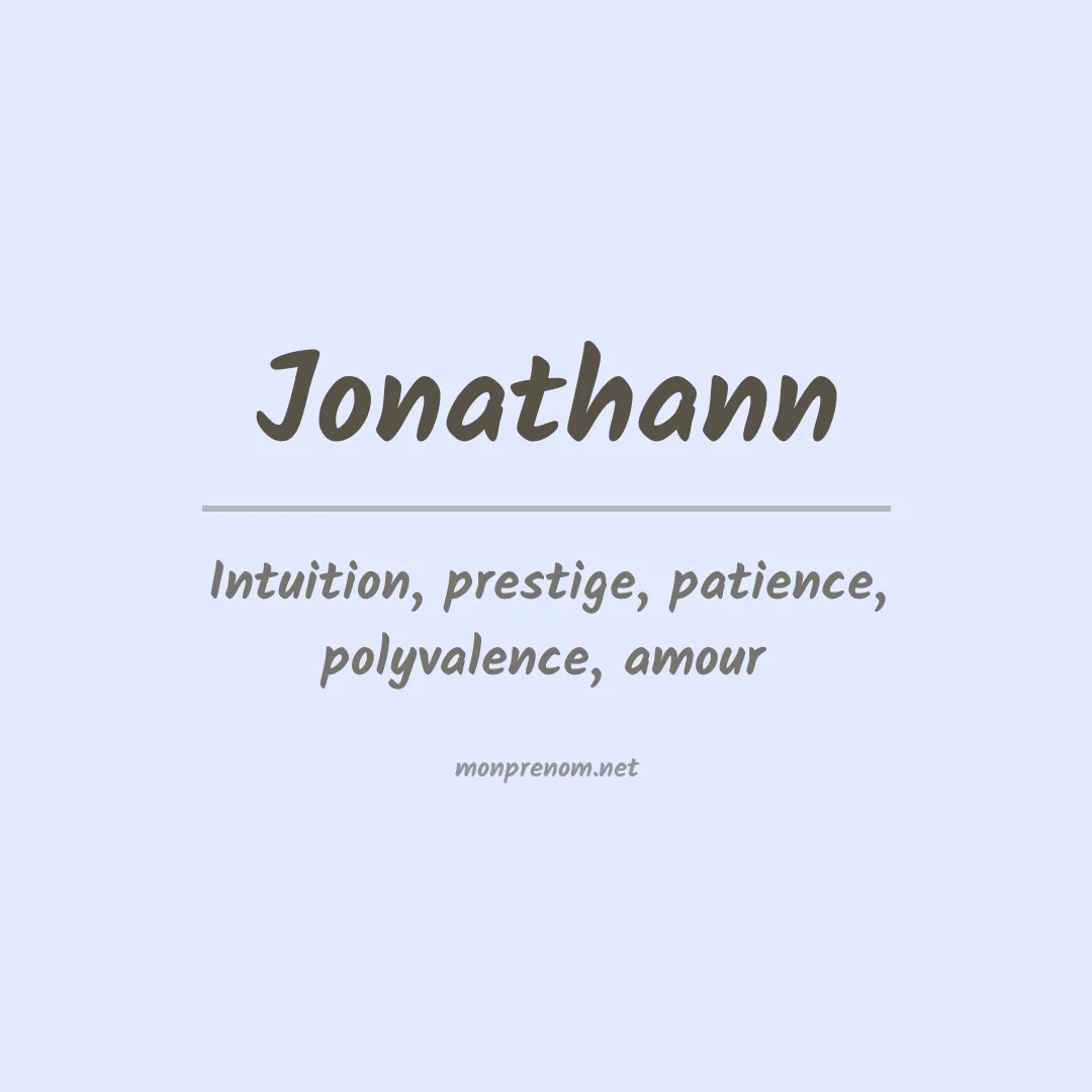 Signification du prénom Jonathann