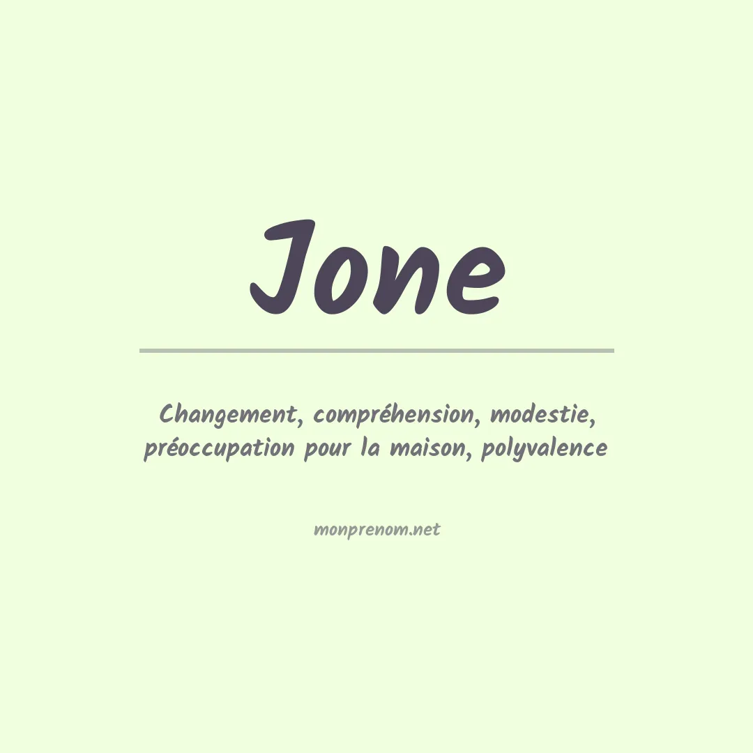 Prénom Jone