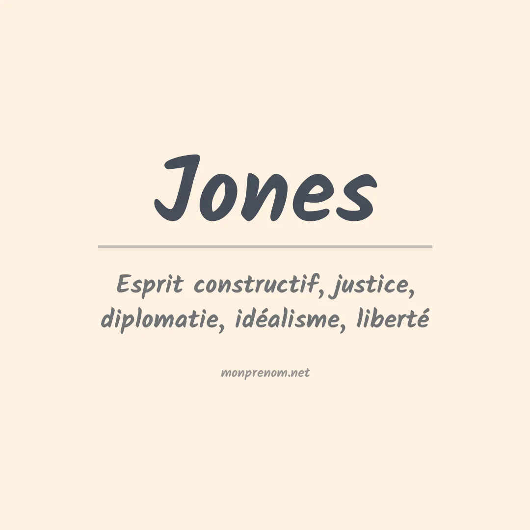 Prénom Jones
