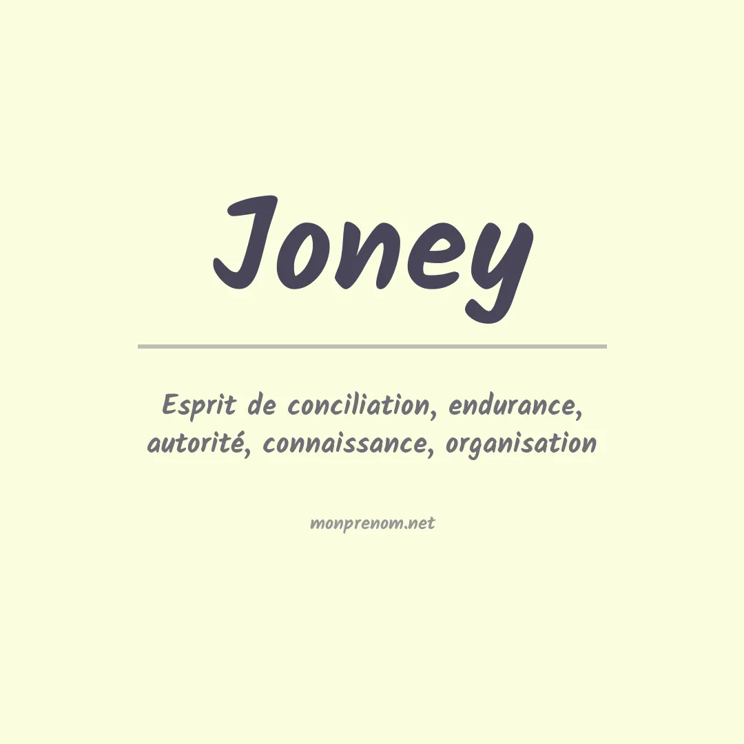 Prénom Joney
