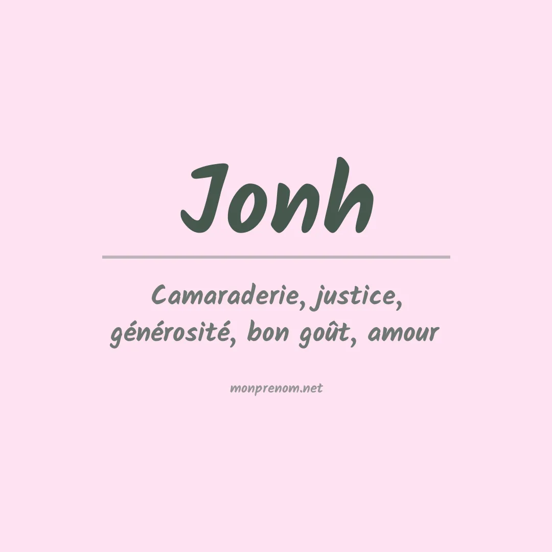 Prénom Jonh