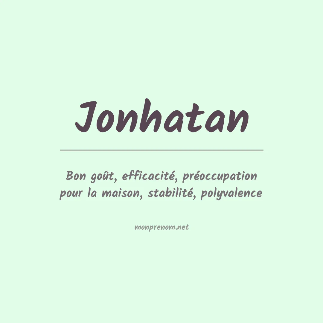 Prénom Jonhatan