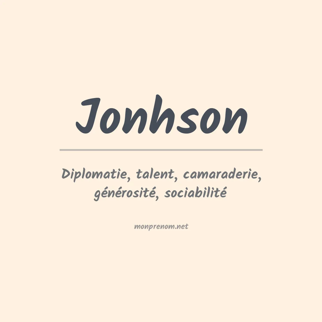 Prénom Jonhson