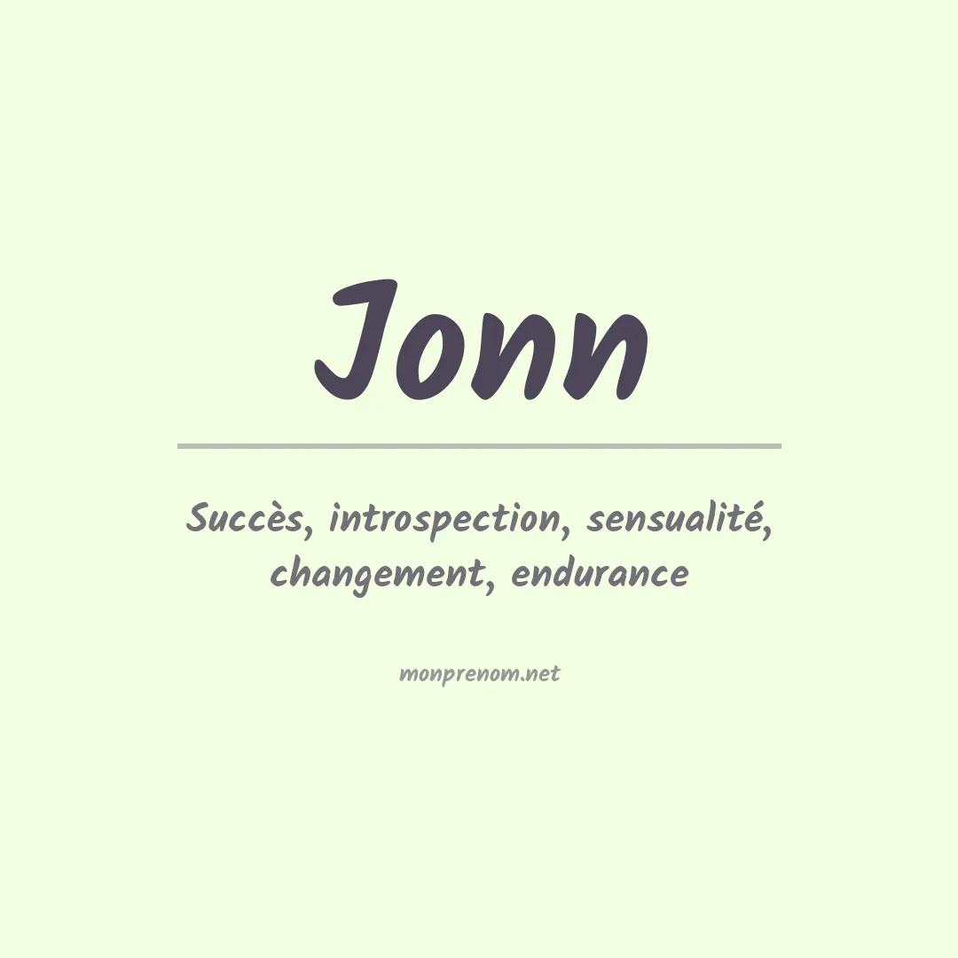 Prénom Jonn