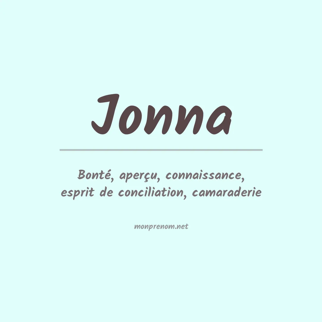 Signification du prénom Jonna
