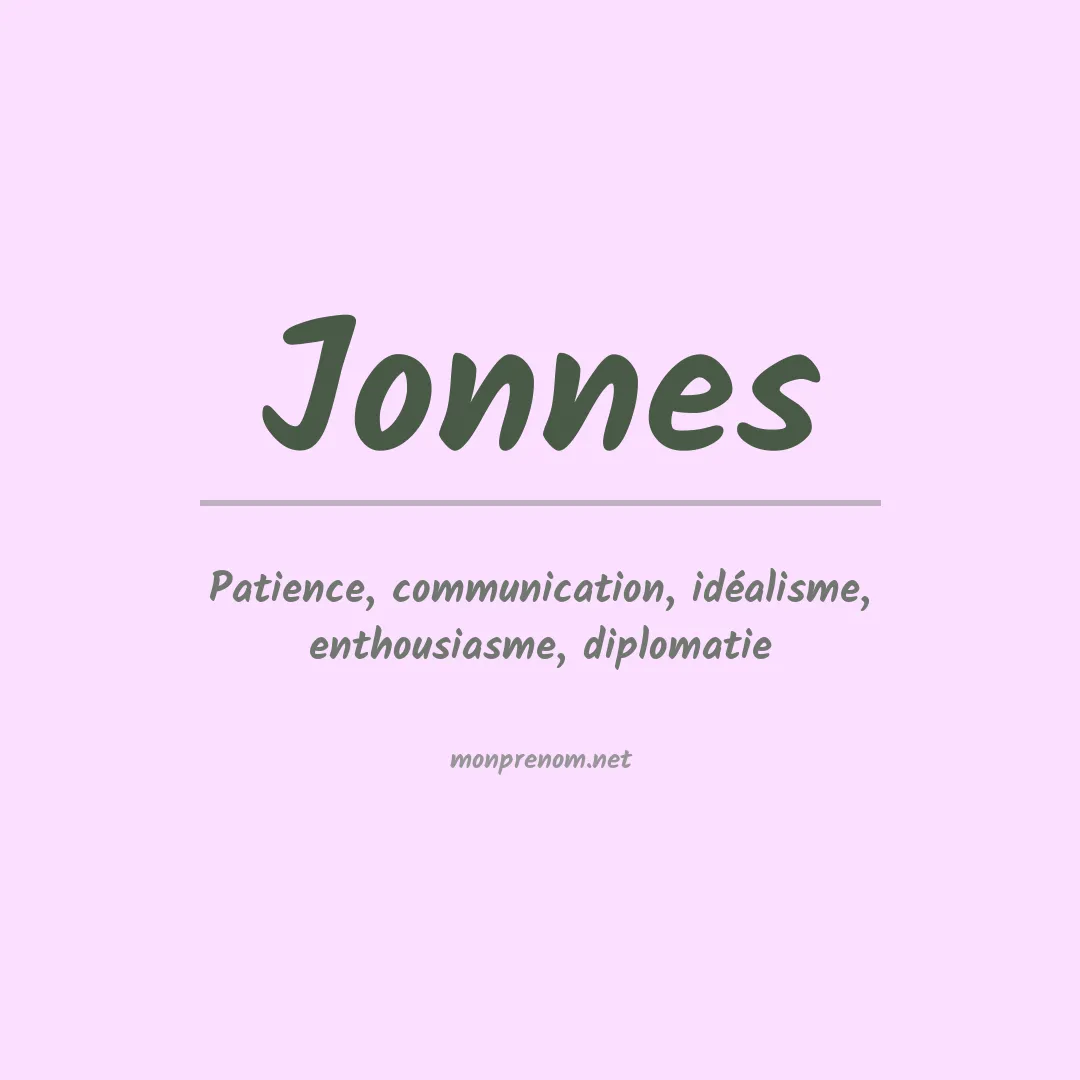 Prénom Jonnes