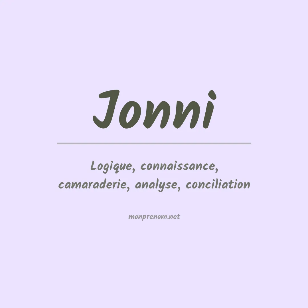 Prénom Jonni