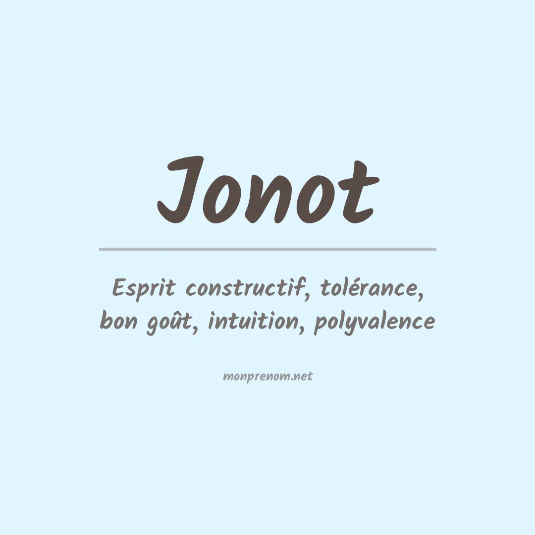 Signification du prénom Jonot