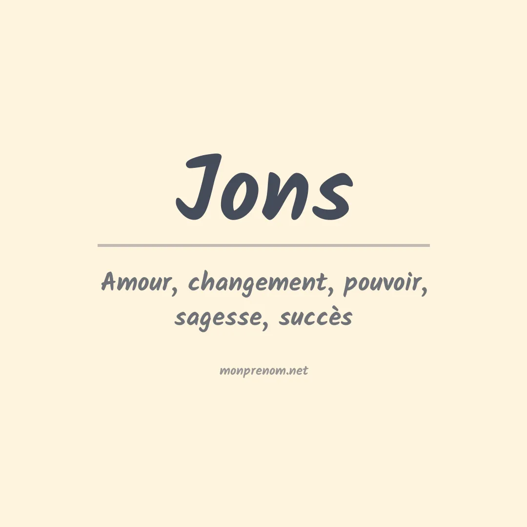Prénom Jons