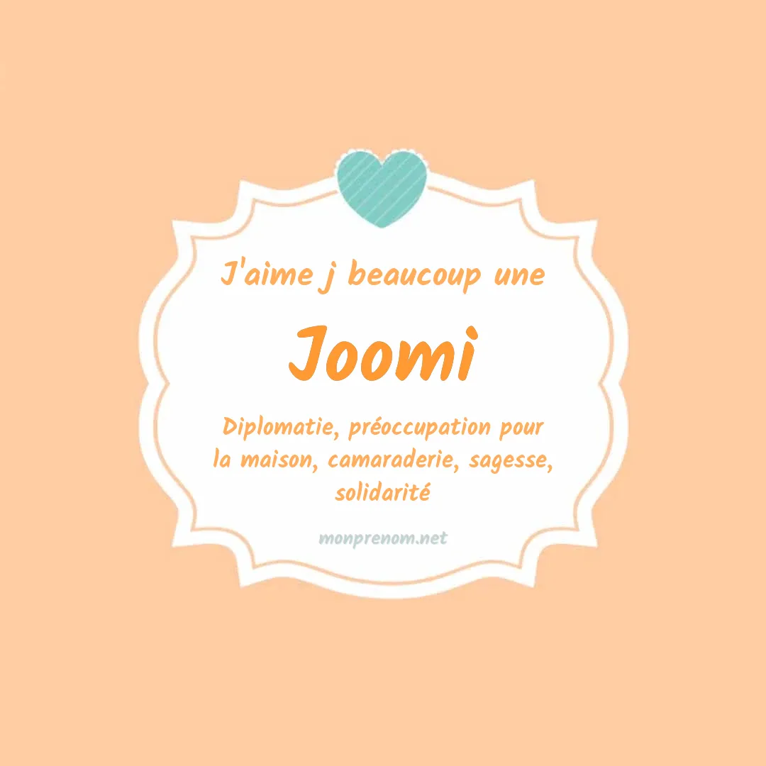 J'aime beaucoup Joomi