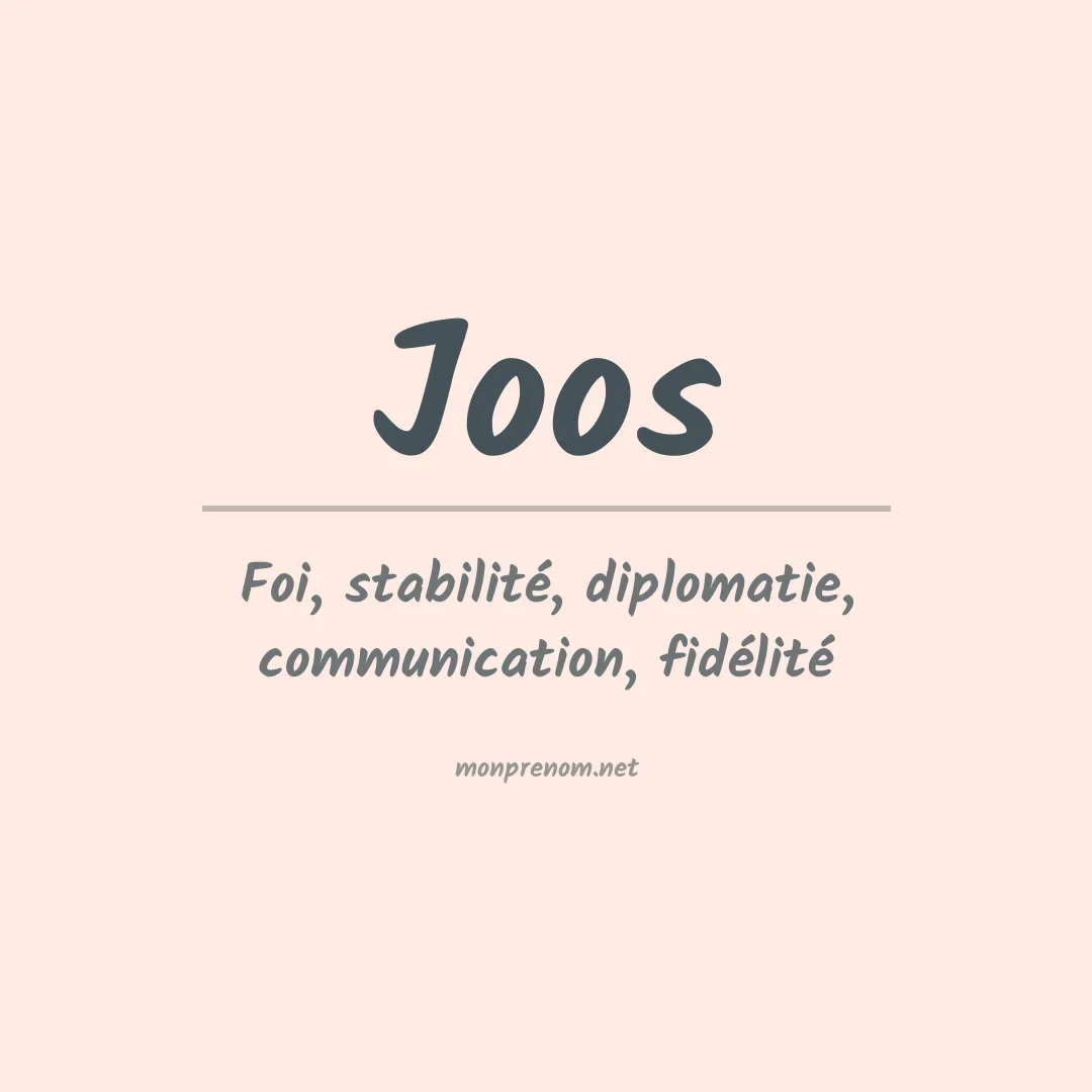 Prénom Joos