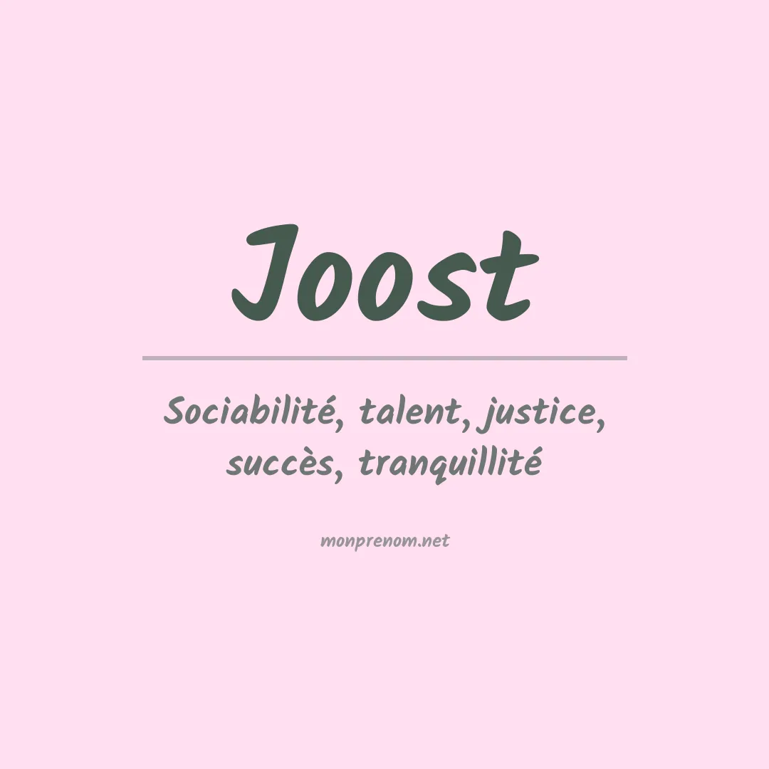 Prénom Joost