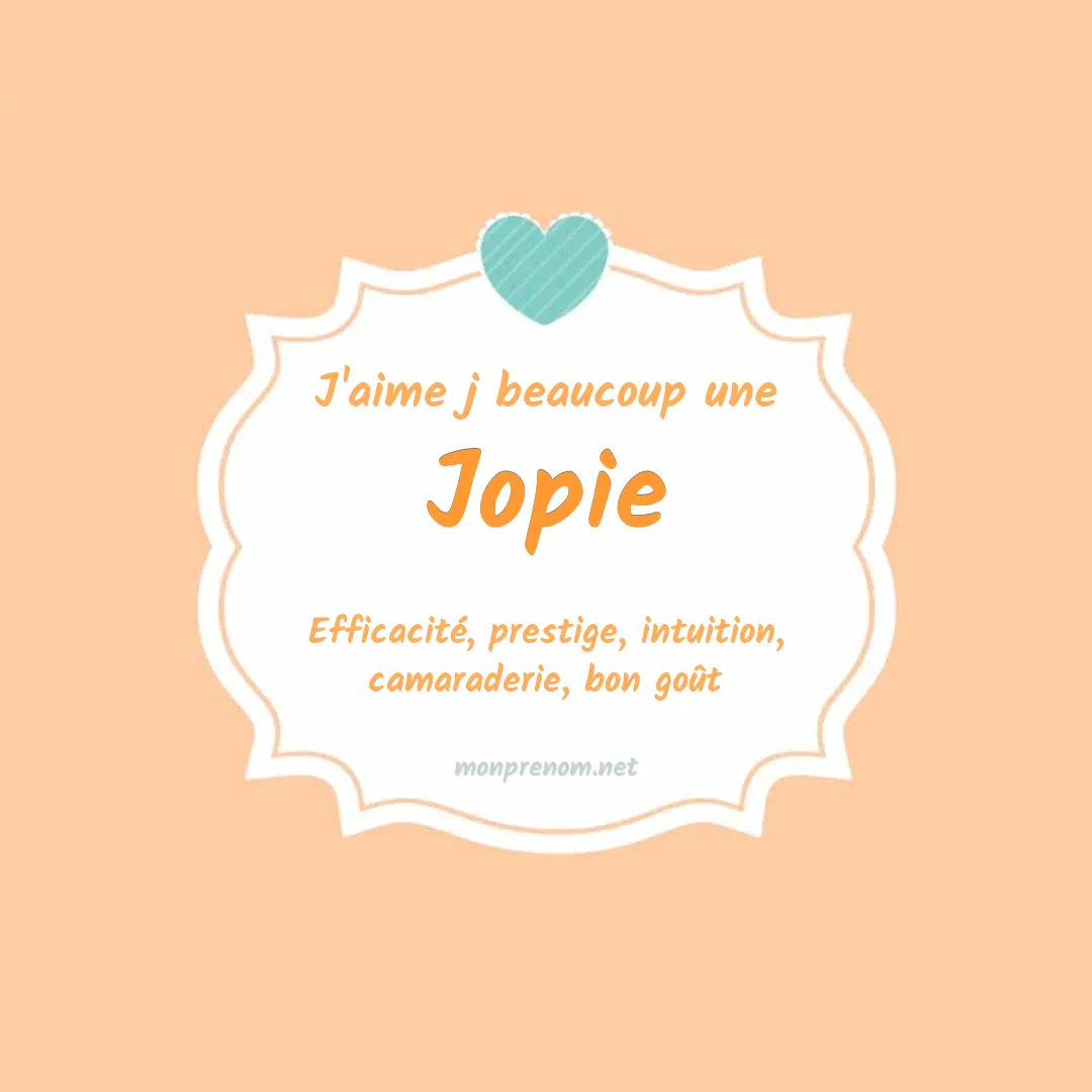 J'aime beaucoup Jopie