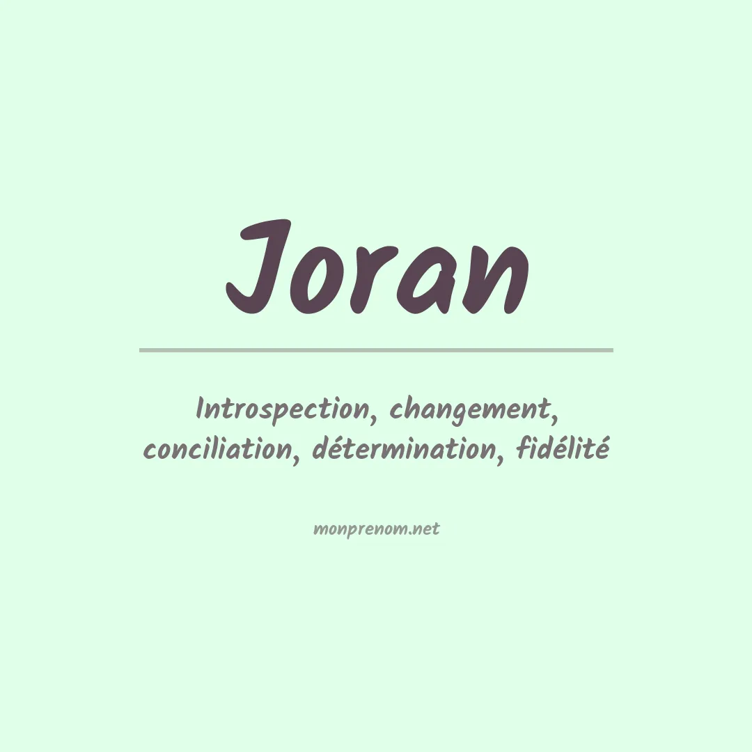 Prénom Joran