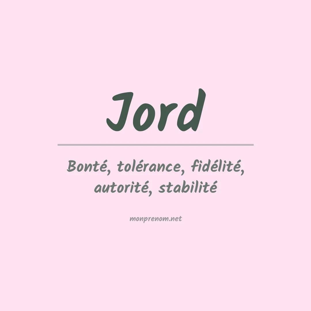 Signification du prénom Jord