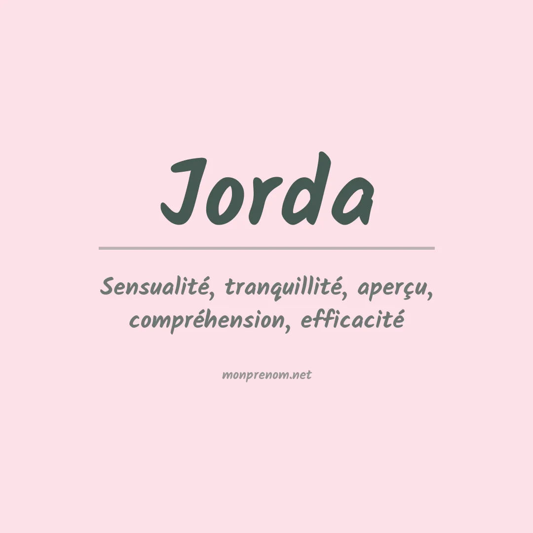 Signification du prénom Jorda