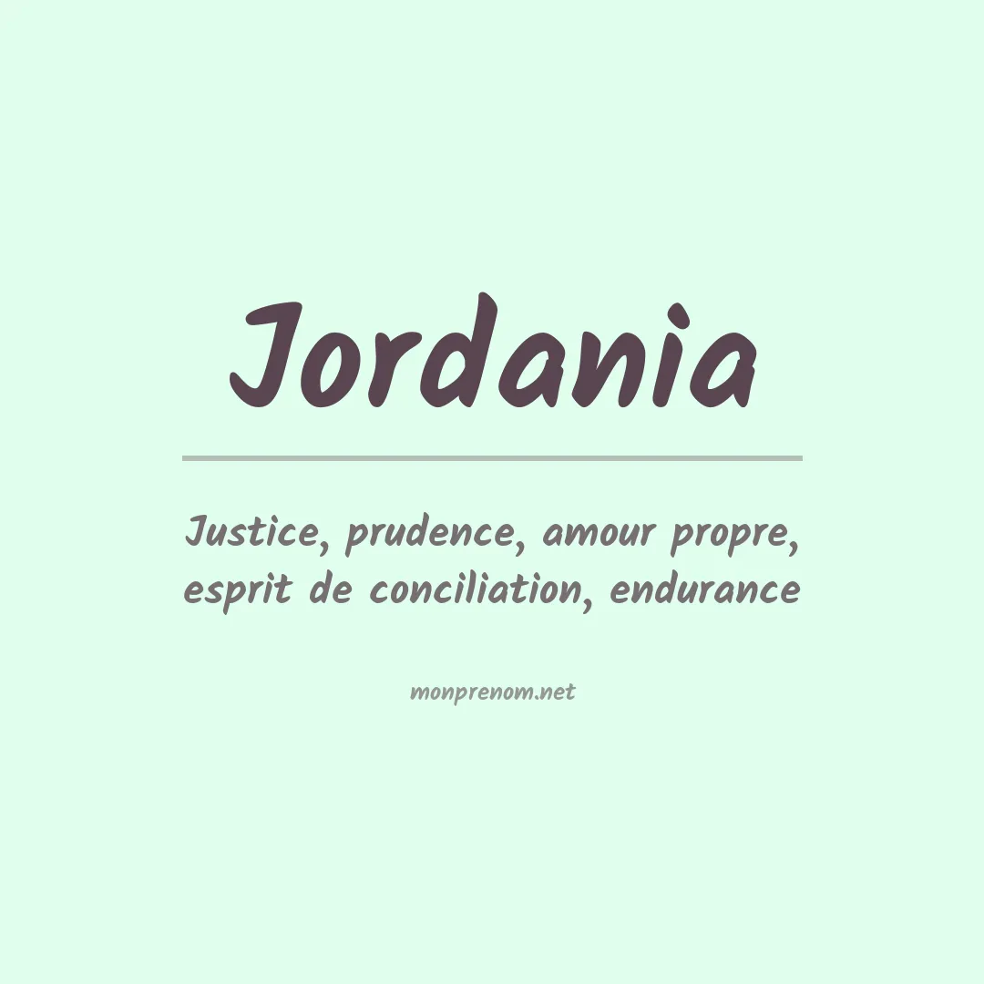 Signification du prénom Jordania
