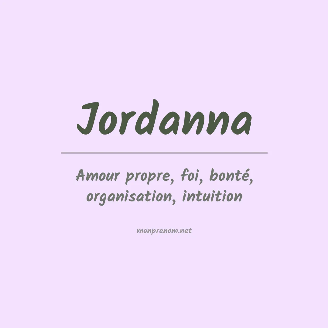 Prénom Jordanna