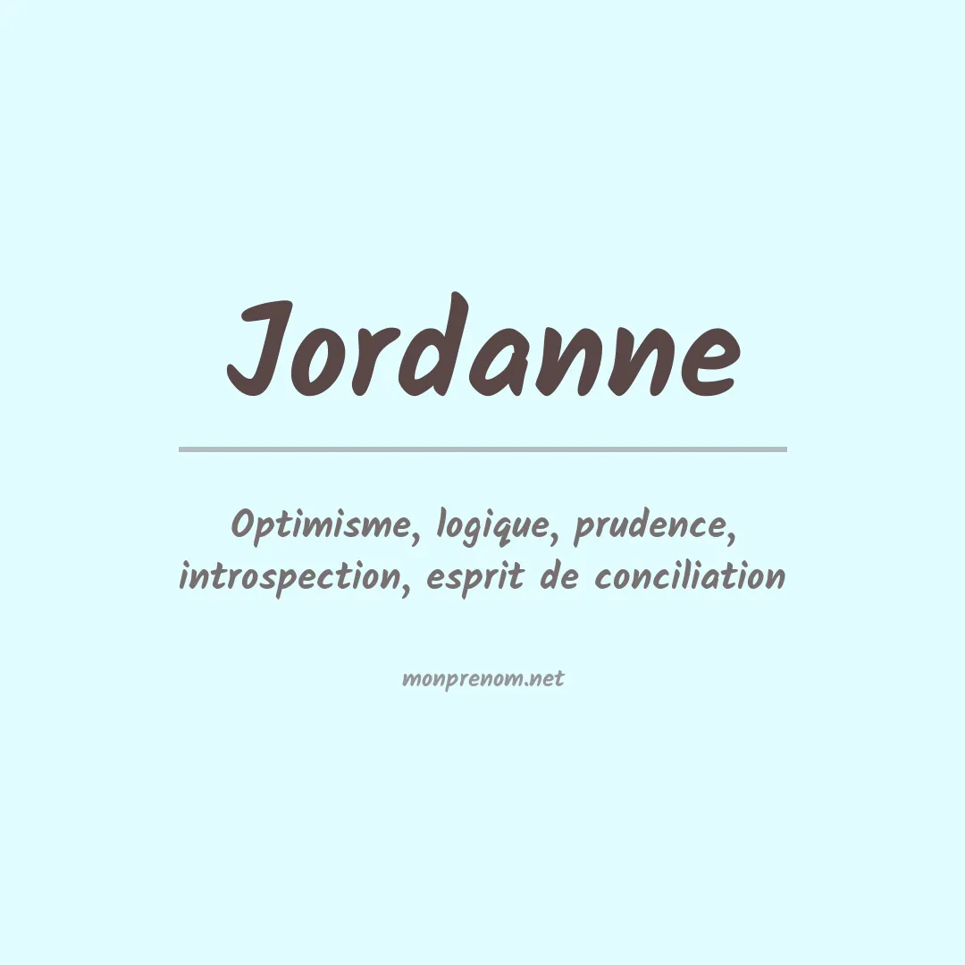 Signification du prénom Jordanne