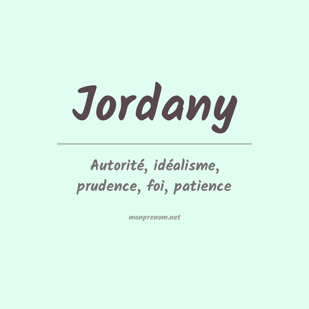 Signification du prénom Jordany