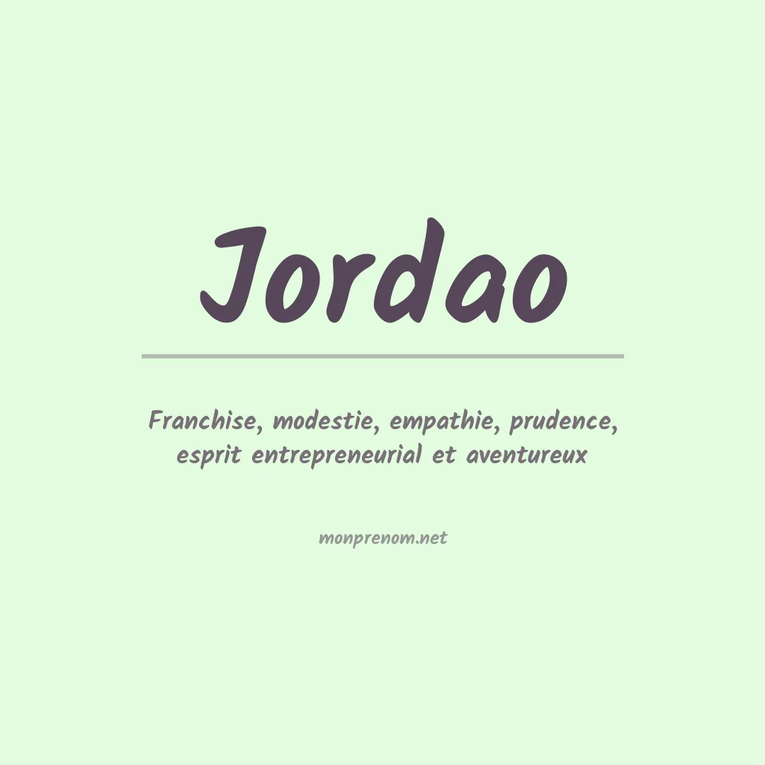 Prénom Jordao