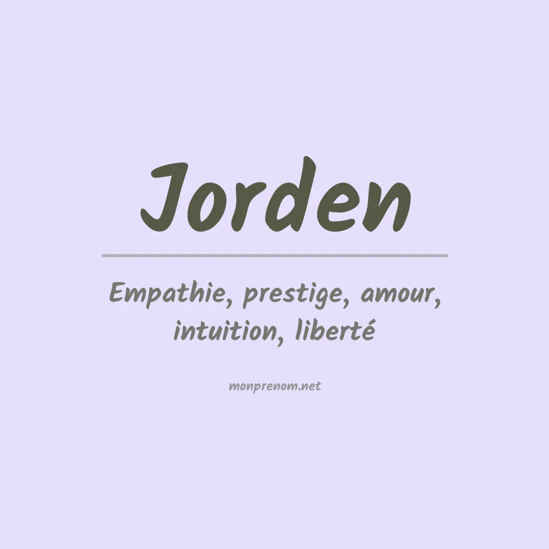 Prénom Jorden