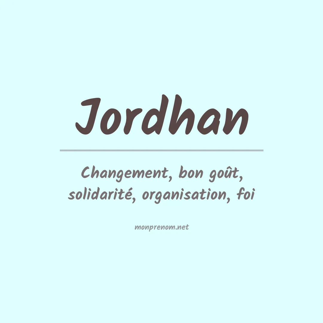 Prénom Jordhan