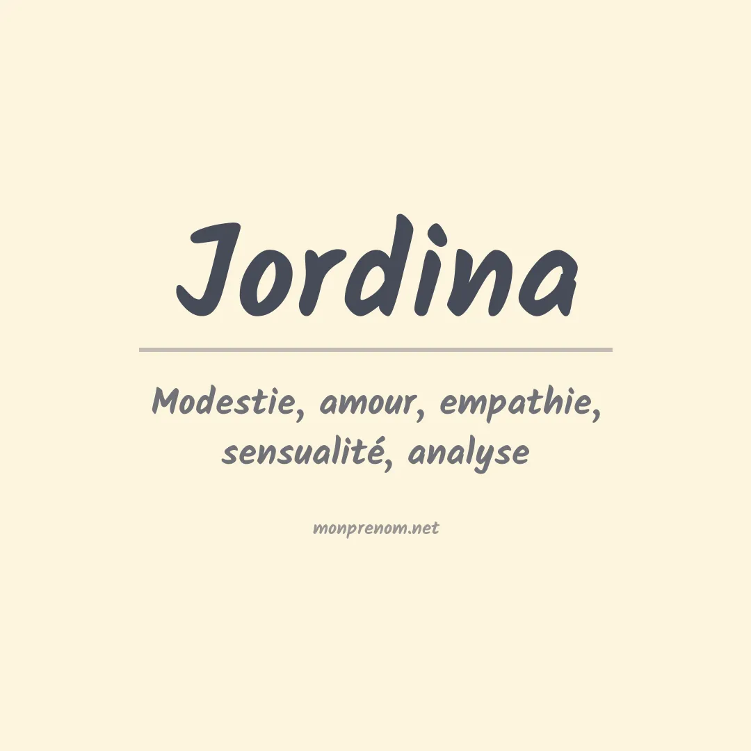 Signification du prénom Jordina
