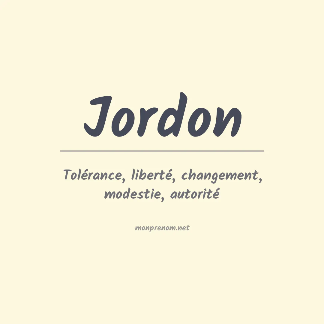 Prénom Jordon