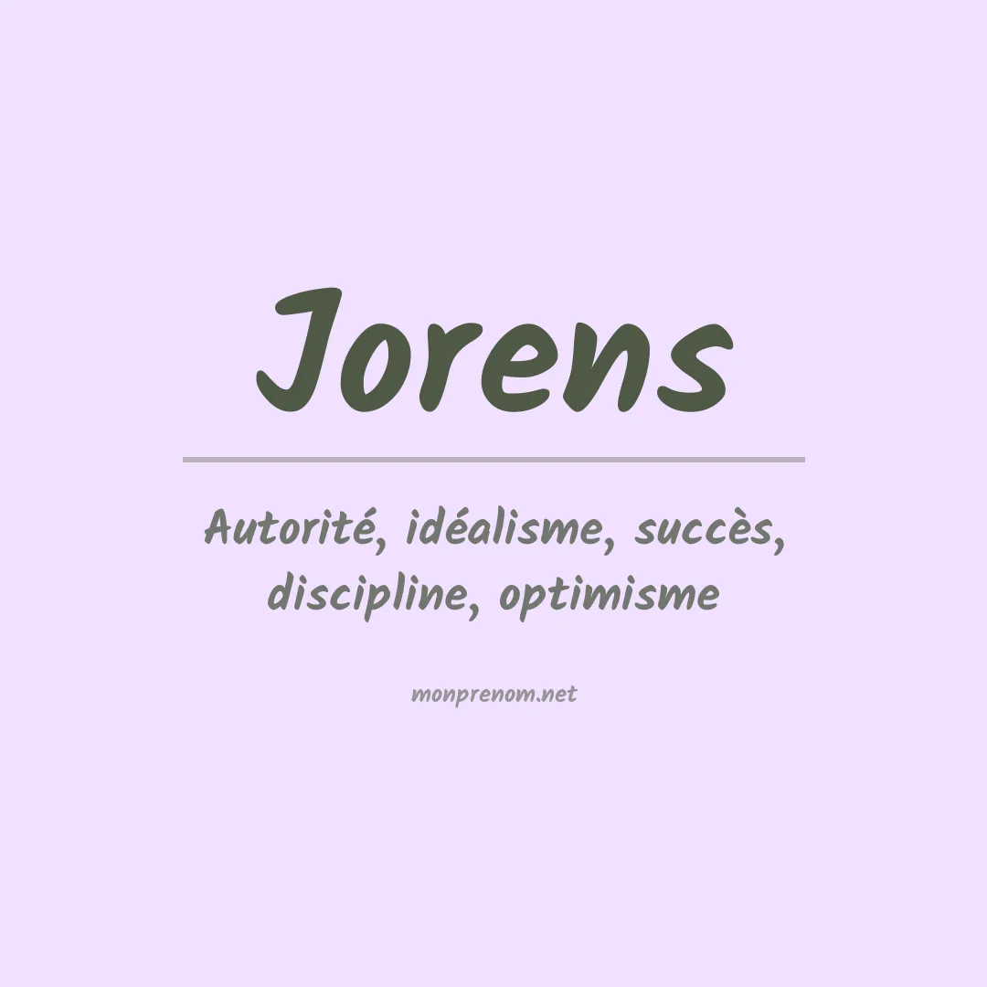Signification du prénom Jorens