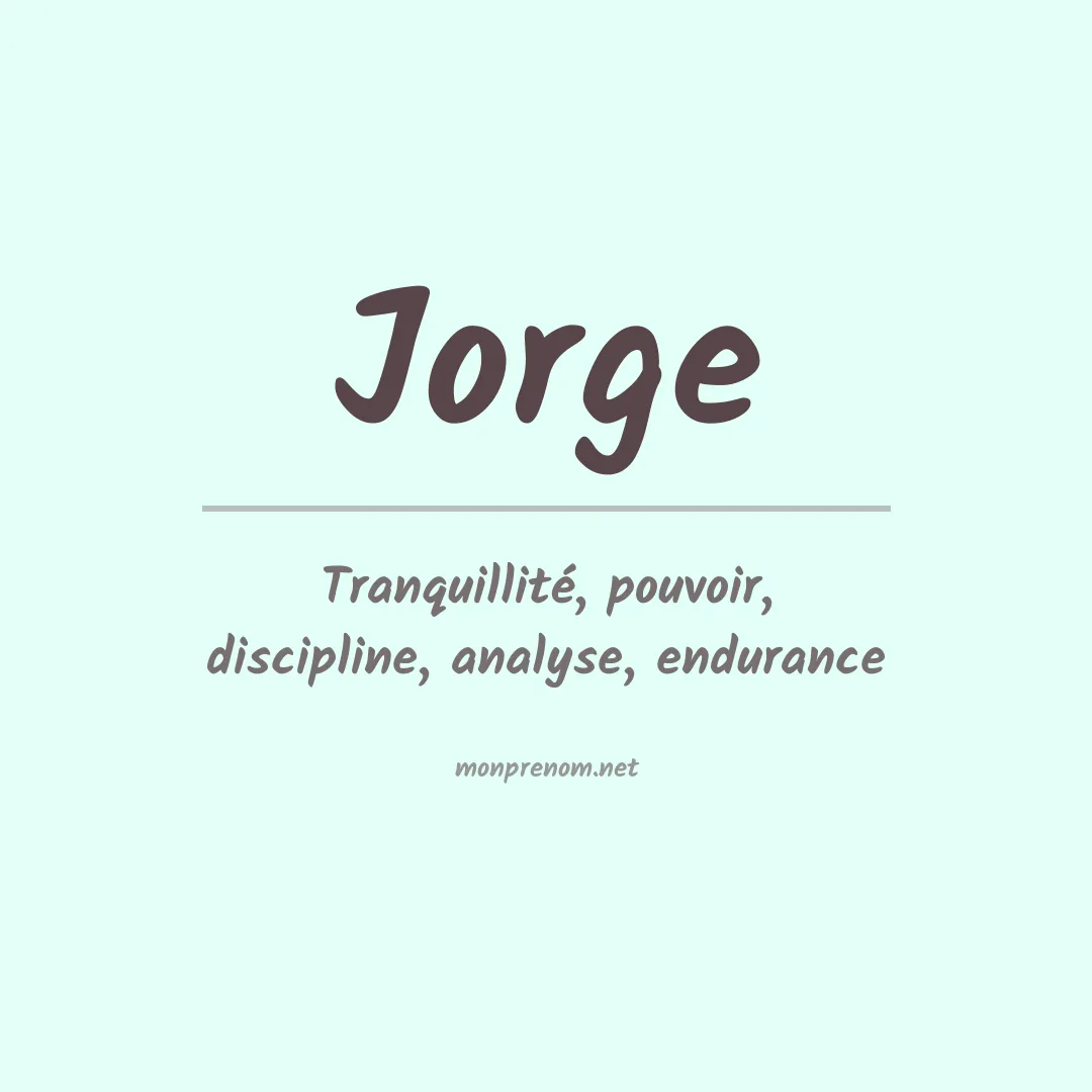 Prénom Jorge