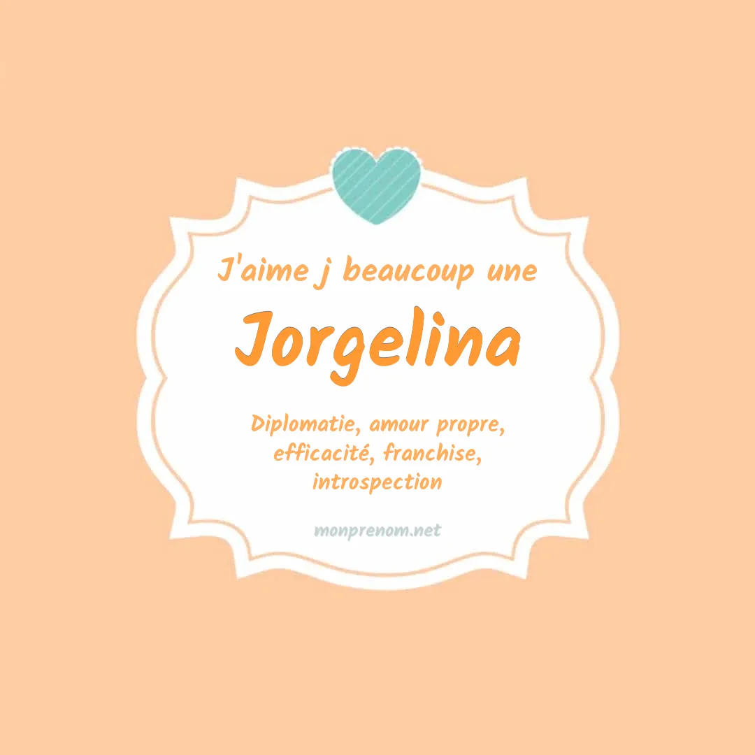 J'aime beaucoup Jorgelina
