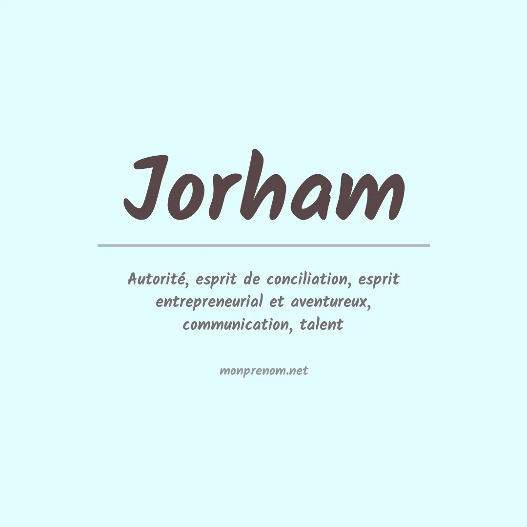 Signification du prénom Jorham