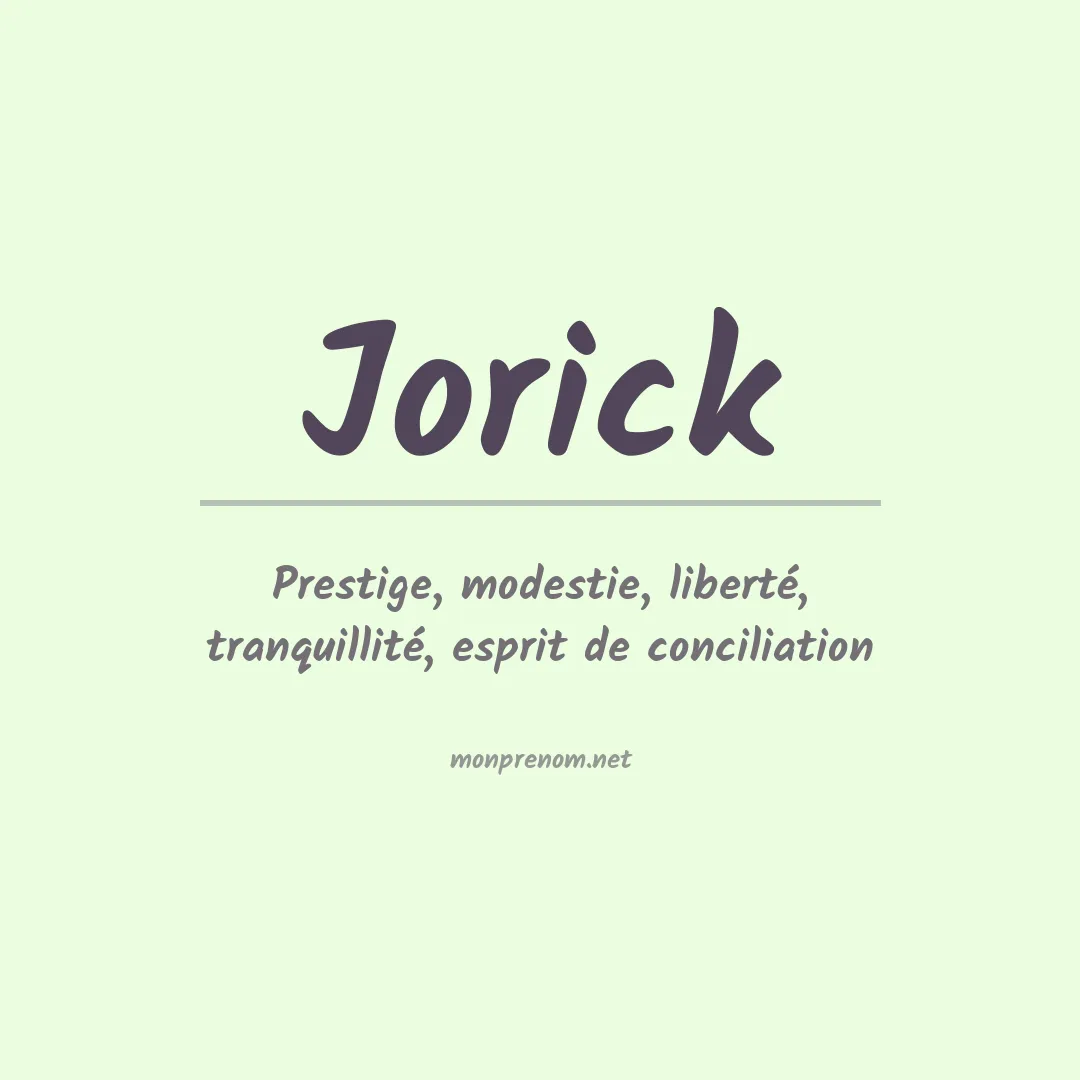 Signification du prénom Jorick