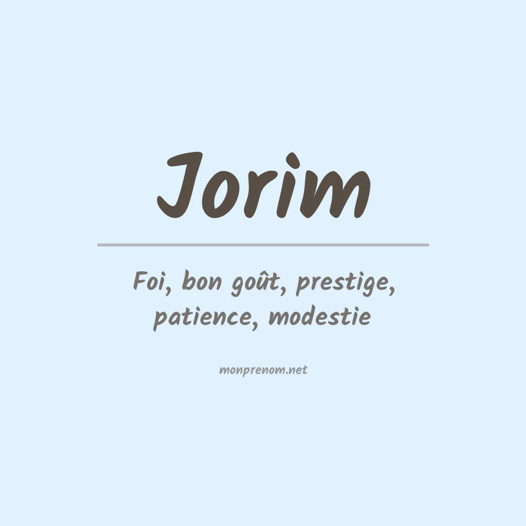 Signification du prénom Jorim