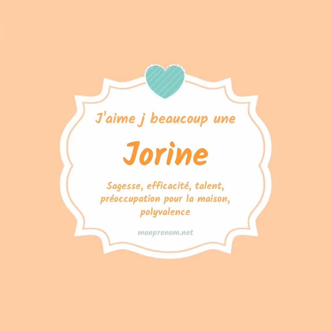J'aime beaucoup Jorine