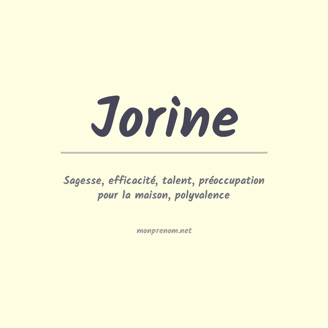 Signification du prénom Jorine