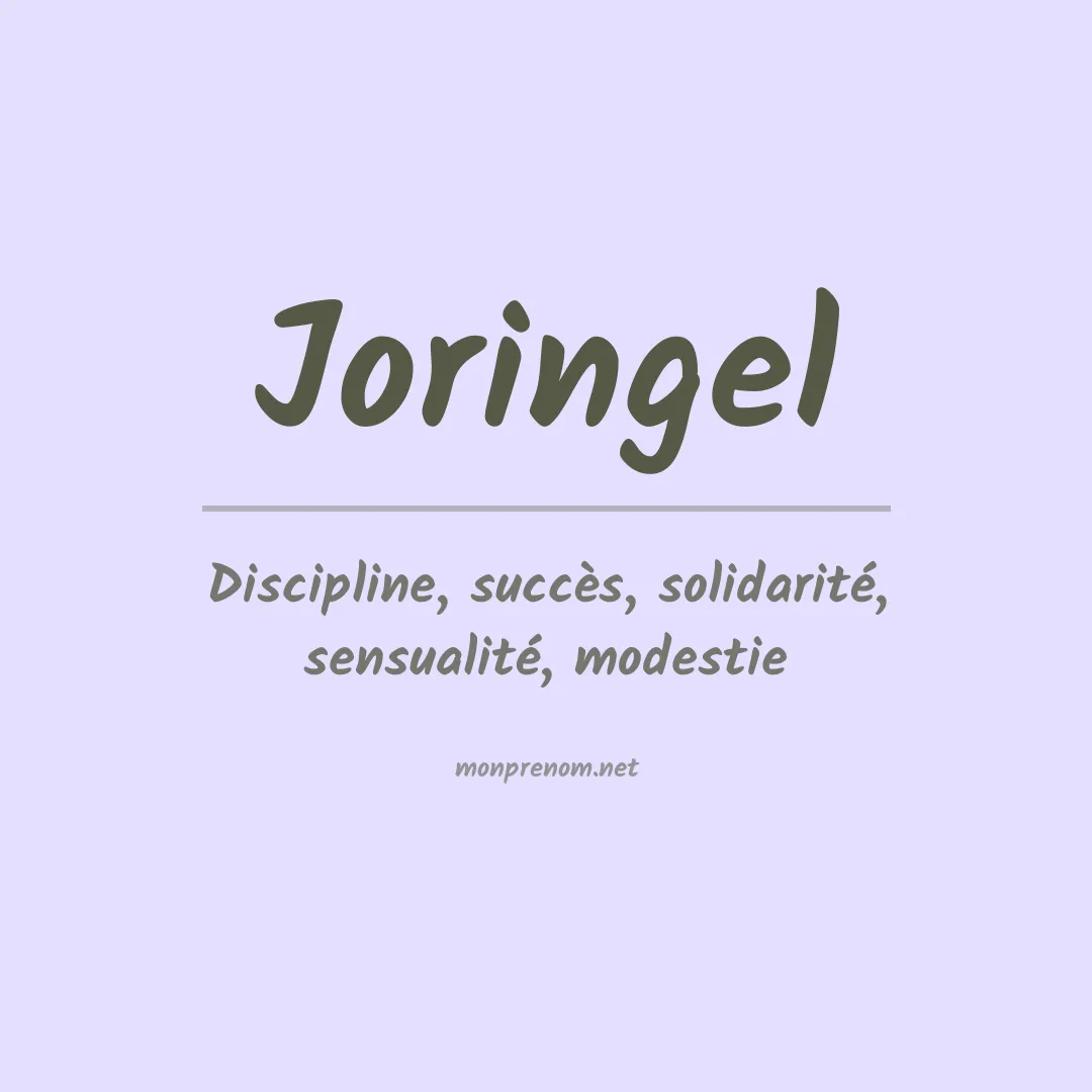 Signification du prénom Joringel