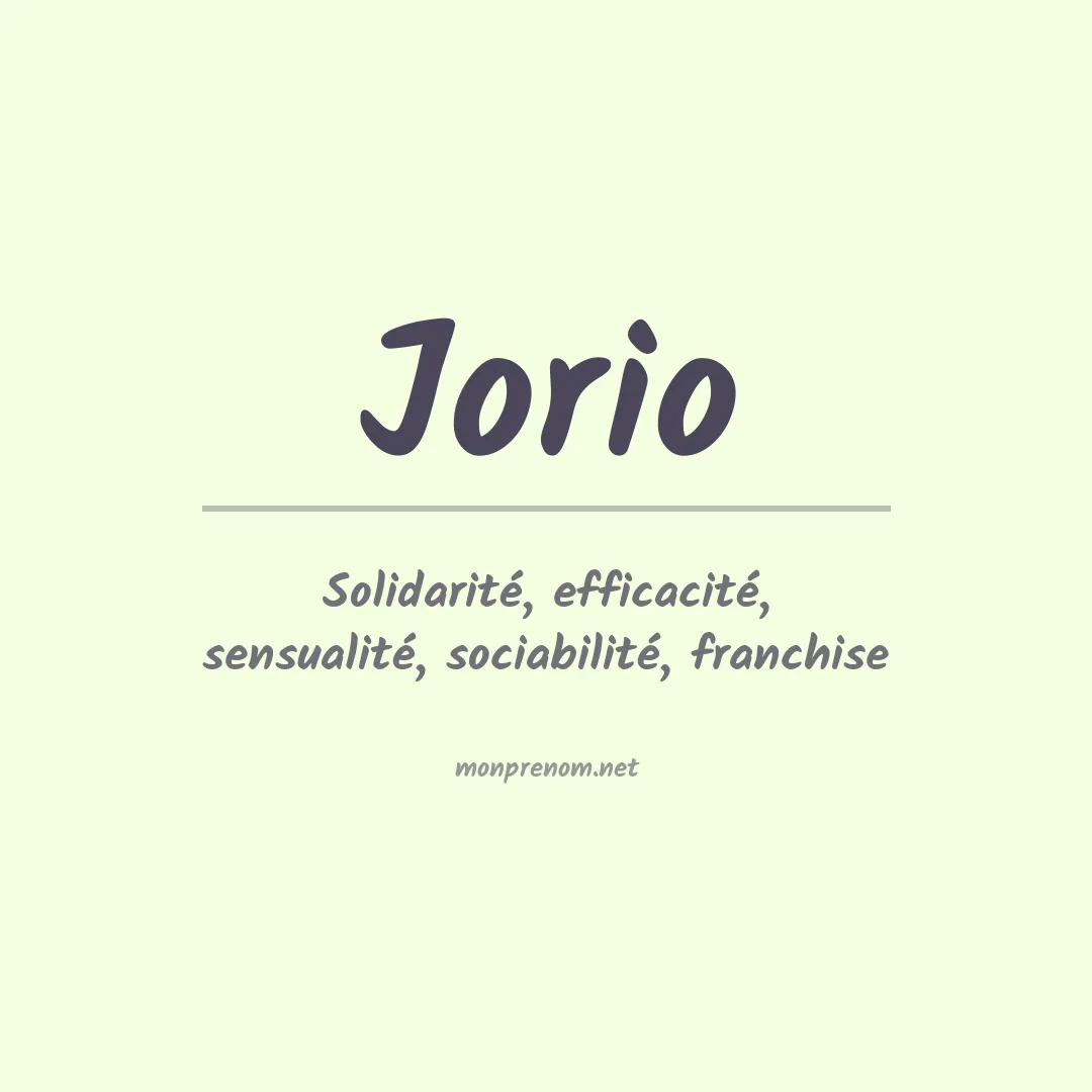 Signification du prénom Jorio
