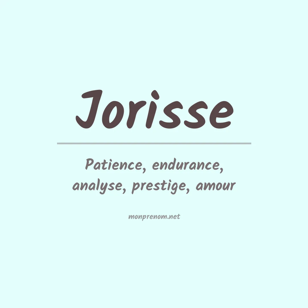 Signification du prénom Jorisse